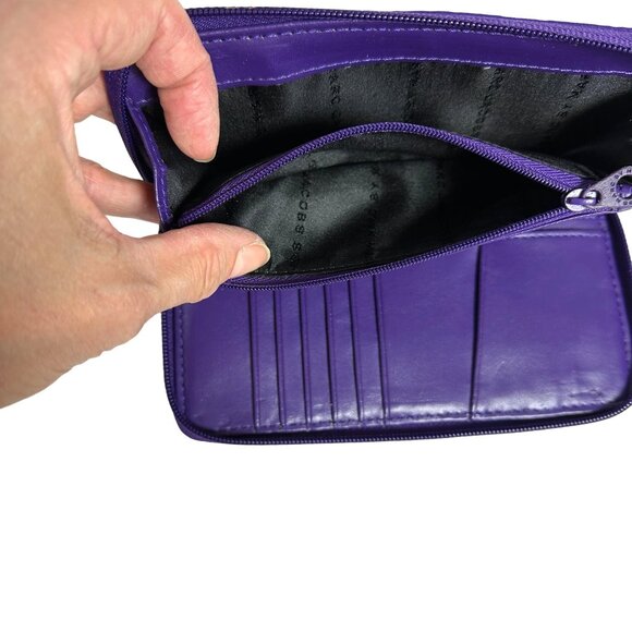 MARC by Marc Jacobs Purple Neoprene  Dreamy Logo Zip Slim Wallet - Picture 6 of 13